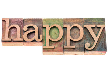 happy word typography
