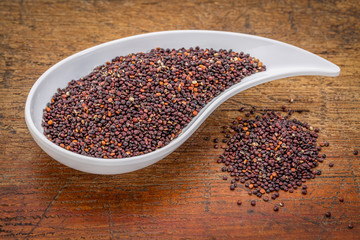 gluten free black quinoa grain grown in Bolivia 