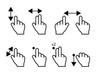 Fototapeta premium Hand gestures set