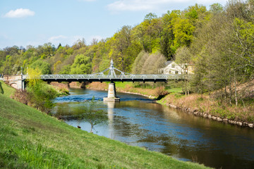 Fototapeta na wymiar Zwickauer Muldendamm Paradiesbrücke