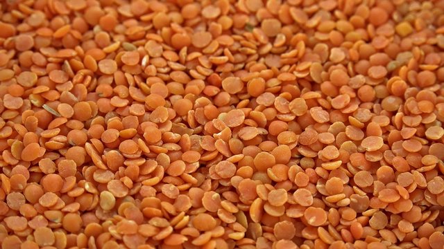 Portion of Red Lentils (seamless loopable 4K UHD footage)