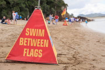 Swim between flags warning cone - 82656818