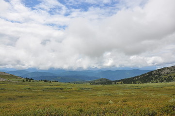 mountains, summer, sky