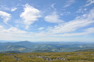 Fototapeta premium mountains, summer, sky