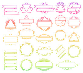 Set of line design hipster logo templates