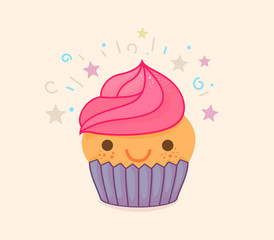 Sweet cupcake illustration