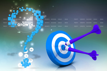 Violate darts on blue target