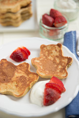 Pancakes mit Erdbeeren 