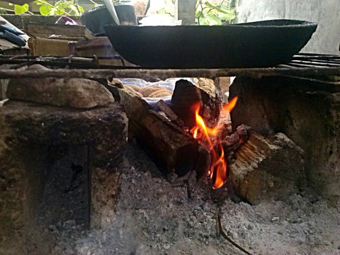 Fuego en la cocina