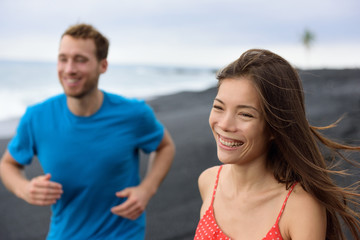 Fototapeta premium Happy relationship - couple smiling having fun