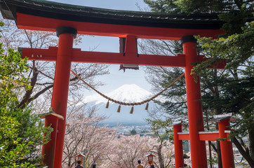 新倉富士浅間神社と富士山