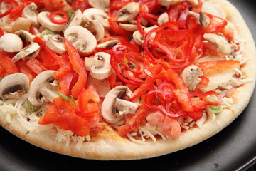 frische vegetarische Pizza