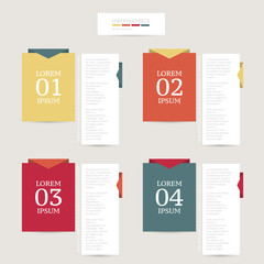 Infographics design template. Business concept with 4 options.