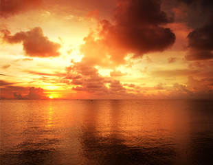 sunset on the beach