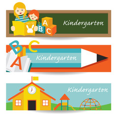 Kindergarten, Preschool, Banner