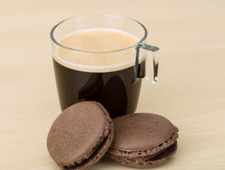Coffee with macaroons