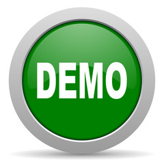 demo green glossy web icon