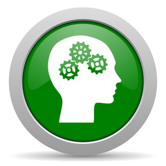 head green glossy web icon