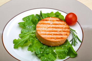 Salmon burger cutlet