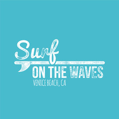 Suef On The Waves Venice Beach Retro Dirty Label - T-shirt Desig