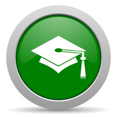 education green glossy web icon