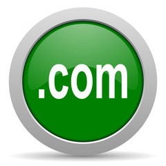 com green glossy web icon