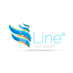 Obraz premium Abstract wave line logo