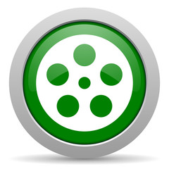film green glossy web icon