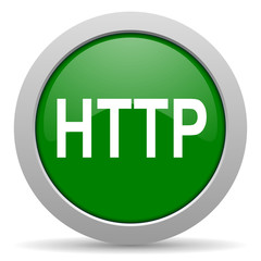 http green glossy web icon