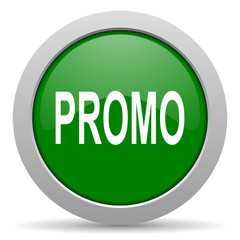 promo green glossy web icon