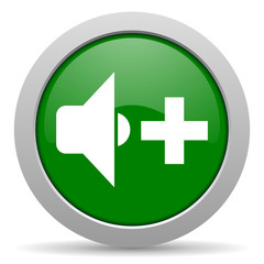 Obraz premium speaker volume green glossy web icon