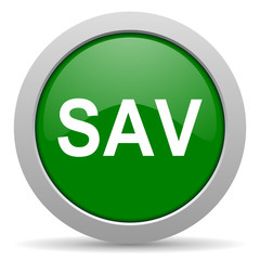 sav green glossy web icon