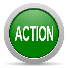 action green glossy web icon