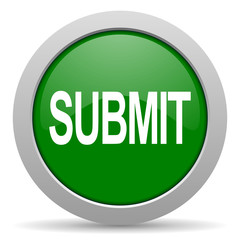 submit green glossy web icon