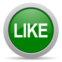 like green glossy web icon