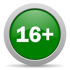 adults green glossy web icon