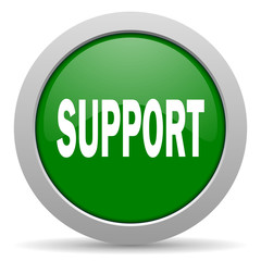 support green glossy web icon