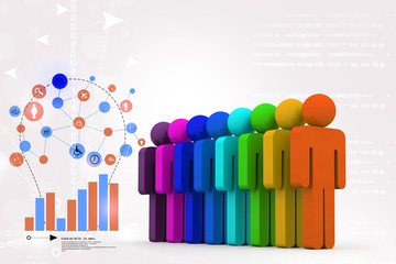 Group of people in line