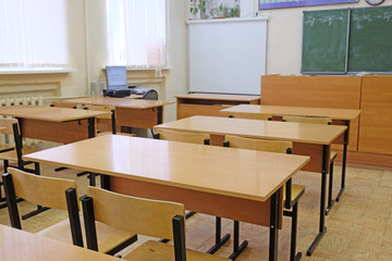 Interior of an empty school class