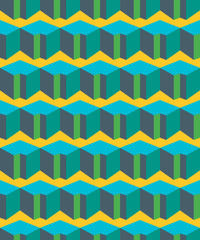 Colorful geometric flat seamless pattern.