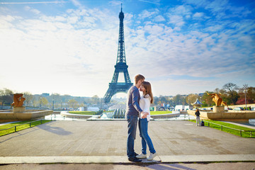 Young romantic couple in Paris