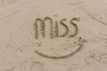 Miss you on the sand