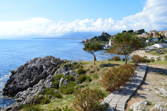 C&ocirc;te du nord de la Sicile, &agrave; Solanto