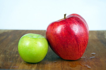 Red and green apples