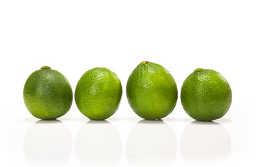 Green lime isolated on white background