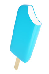 Bitten fresh cold ice cream