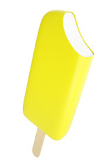 Bitten ice cream with white filling