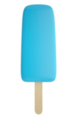 3d illustration of ice cream on a stick