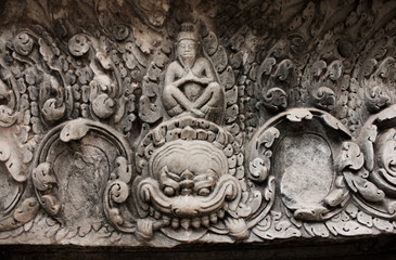 Fototapeta na wymiar Relief at the temple