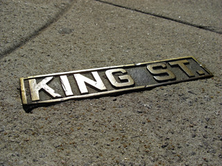 Sign of the historic King Street in Charleston, 2008